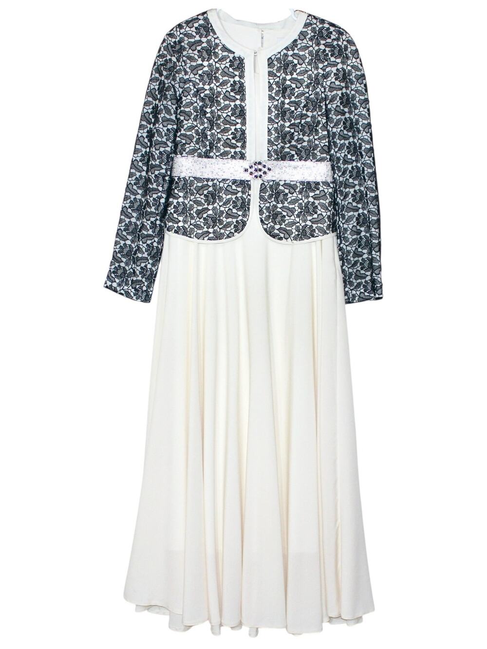 Navy White Long Sleeve Maxi Dress Size Large